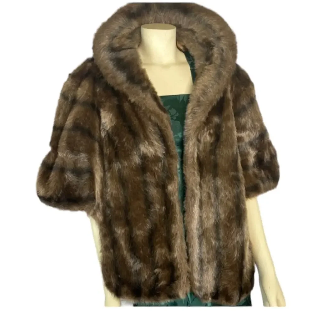 1960s Regina Glenara by Glenoit Mink Fur Stole Capelet Balero Wrap